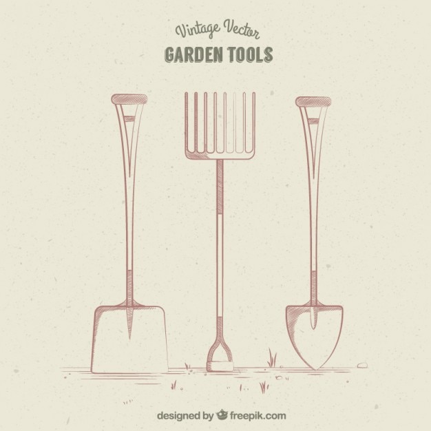 Free Vector retro garden tools design