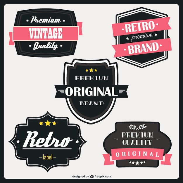 Free Vector retro label image