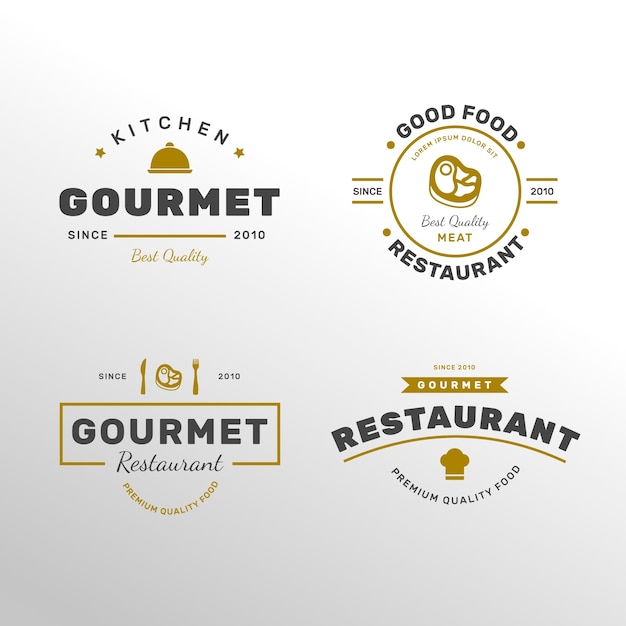 Vettore gratuito logo ristorante retrò