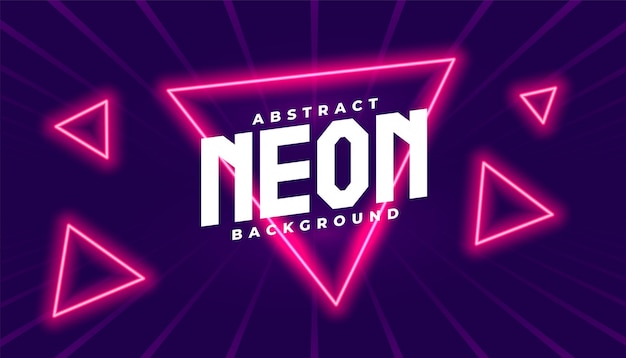 Free Vector retro style 80s abstract background with neon effect