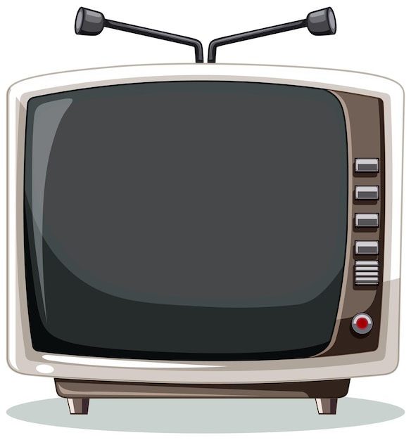 Free Vector retro television set illustration