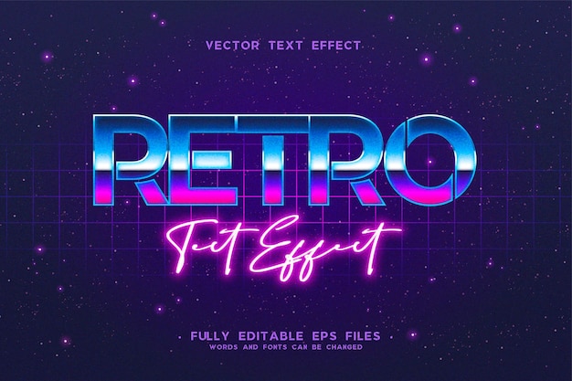 Free vector retro text effect