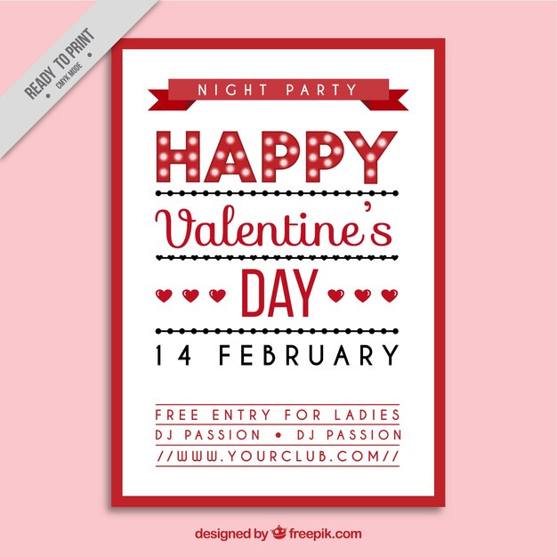 Retro valentine brochure