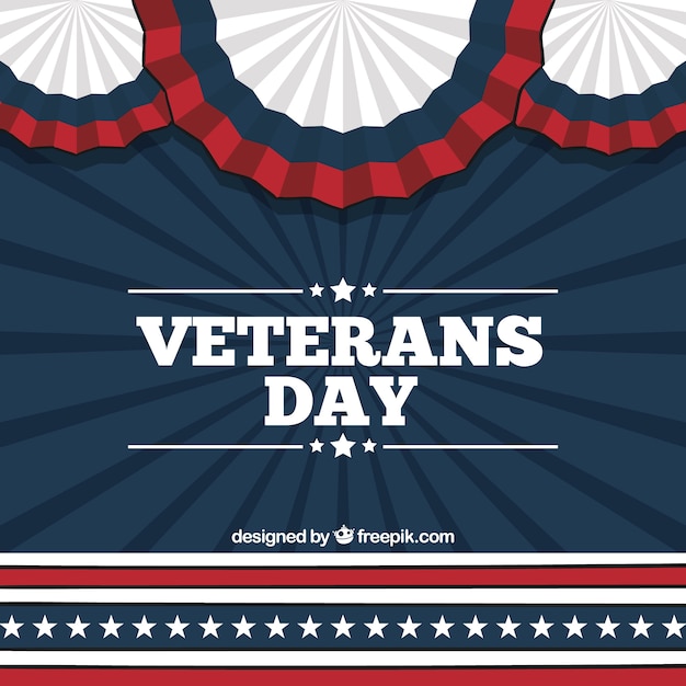 Free Vector retro veterans day background