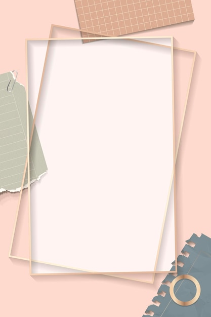 Free Vector ripped notes rectangle frame