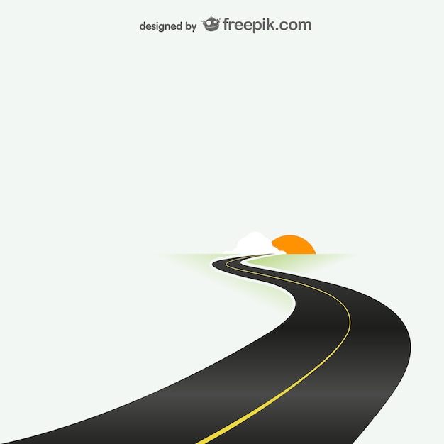 Free Vector road destination template 