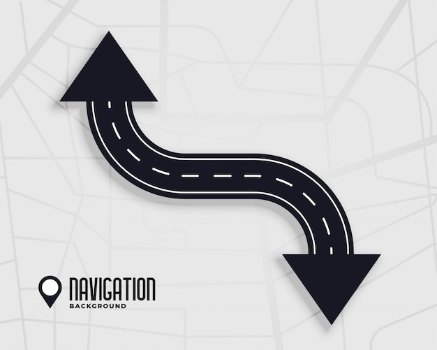 Free Vector road navigation background with arrow sign