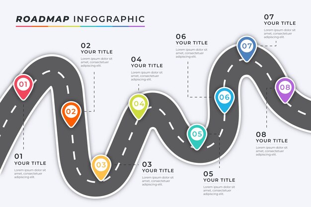 Roadmap infographic template