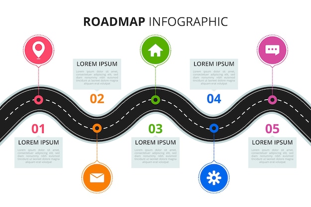 Roadmap infographic template