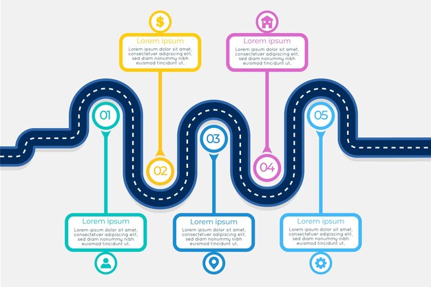 Roadmap infographic template