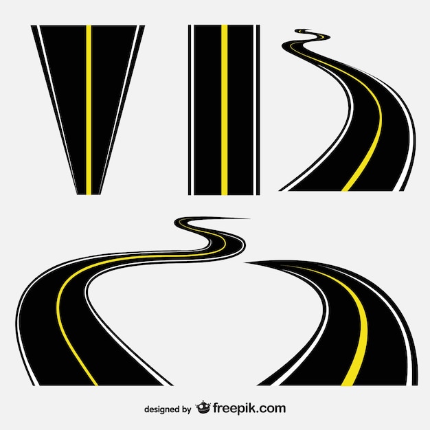 Free vector roads collection