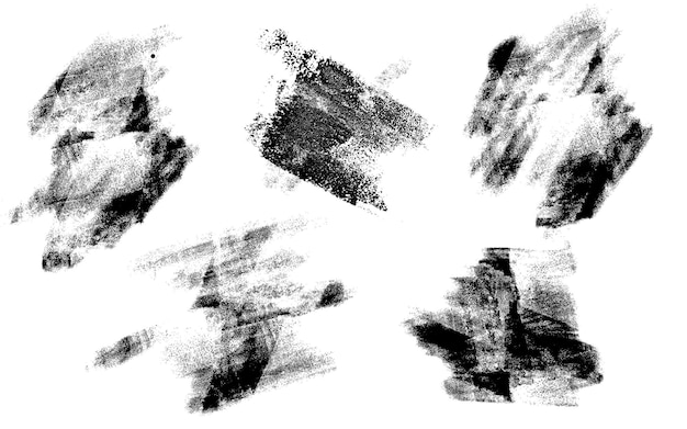 Free Vector rolled acrylic scribble brush strokes