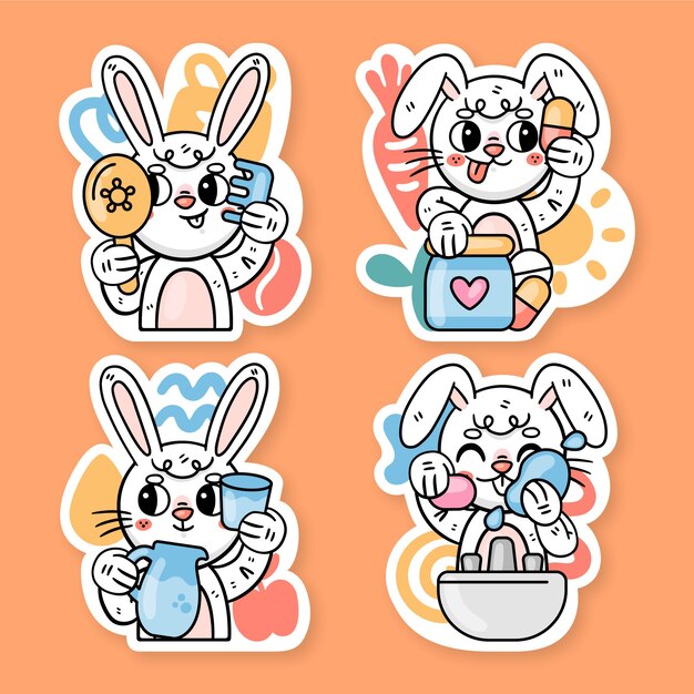 Ronnie the bunny self-care stickers collection