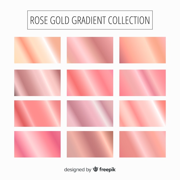 Rose gold gradient collection