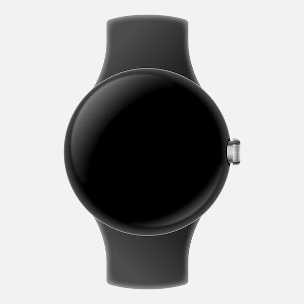 Free vector round face smart watch