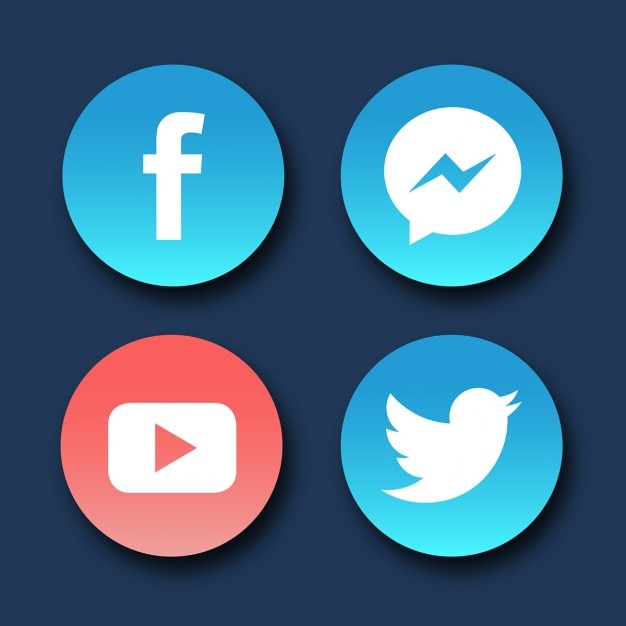 Round icons for social networks