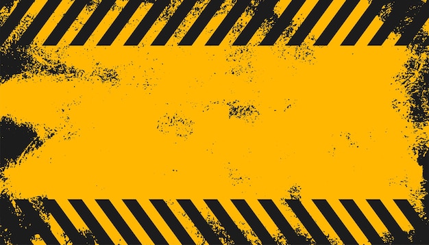 Free Vector rusty style caution alert background with empty space