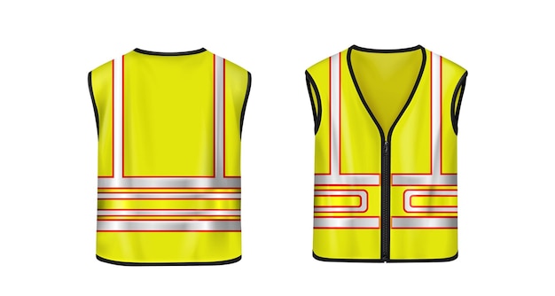 Safety vest in front and back view