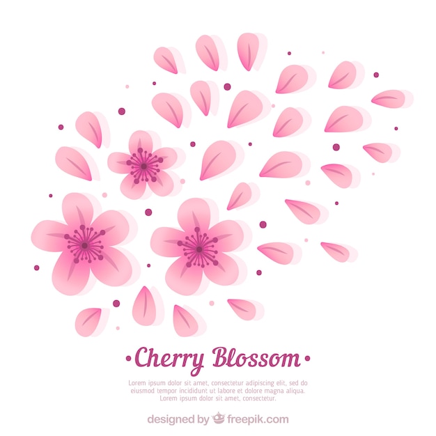 Free Vector sakura petals background