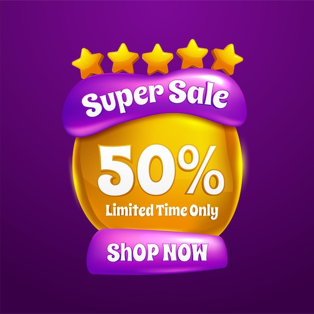 Sale banner template design. vector illustration