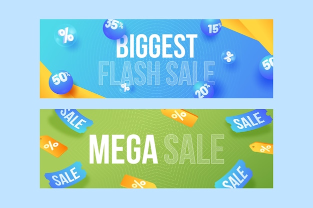 Free Vector sale banner template desin