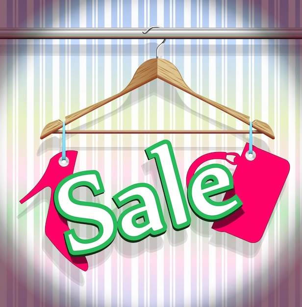 Free Vector sale clothing hangers in a beautiful vector