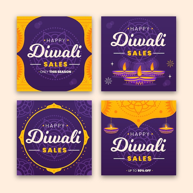 Sale instagram posts diwali festival