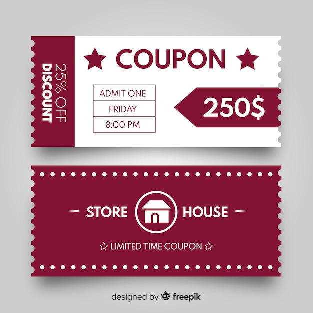 Free vector sales concept with coupon