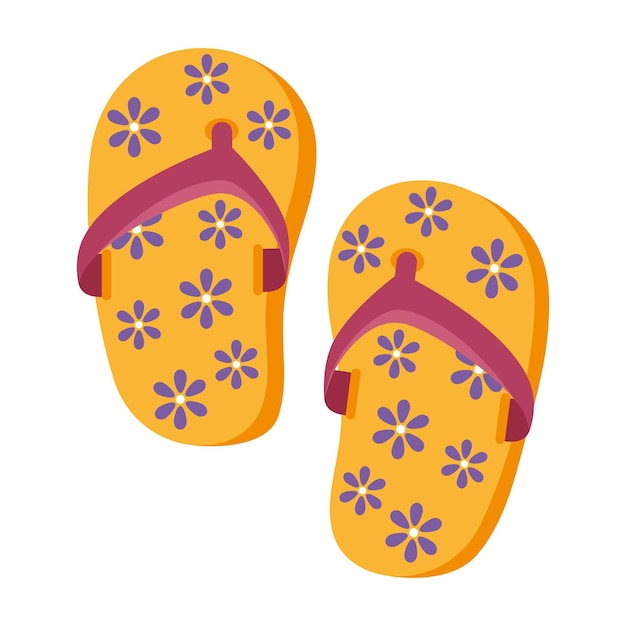 Free vector sandals summer accessory isolated icon