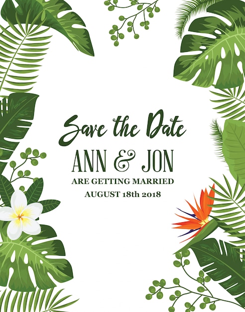 Free Vector save the date card background