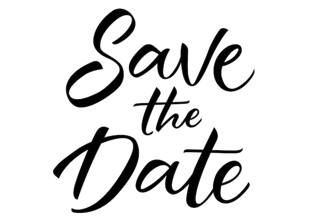 Free Vector save the date lettering 