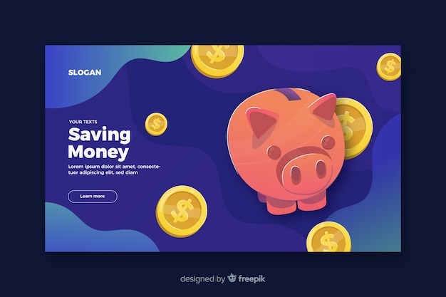 Saving money landing page