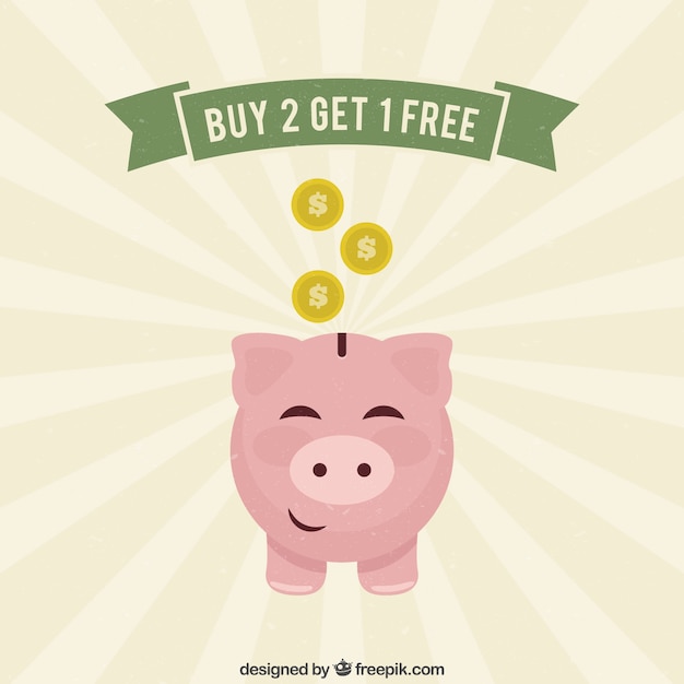 Free Vector savings concept