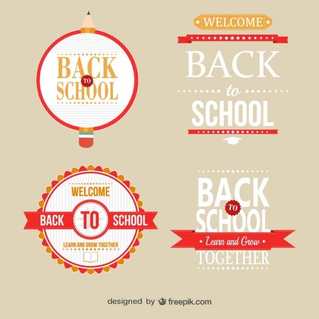 Free Vector school badge templates free