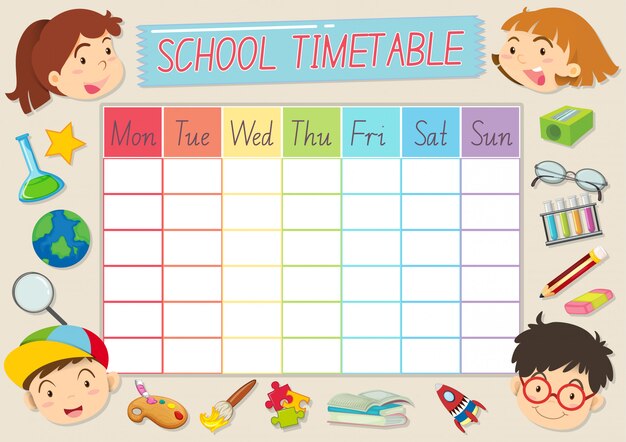 School timetable template