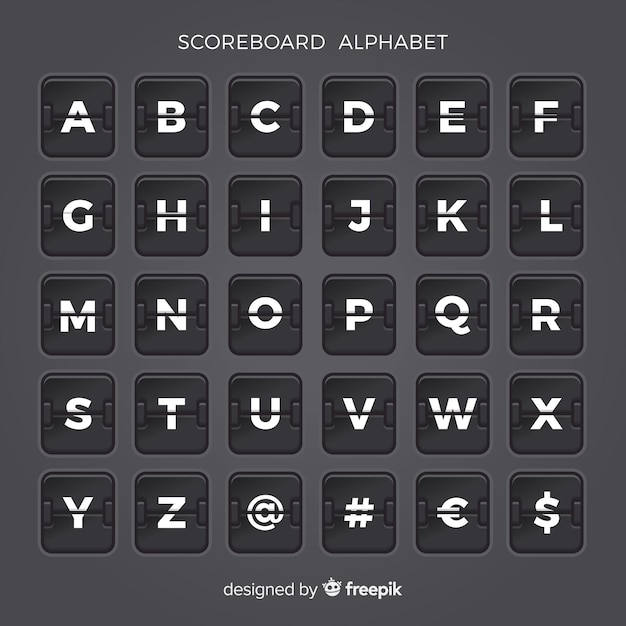 Free Vector scoreboard alphabet