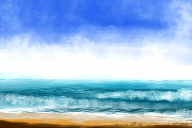 Free Vector sea waves world ocean day background illustration