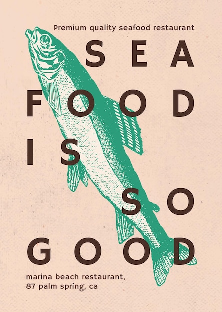 Free Vector seadfood poster