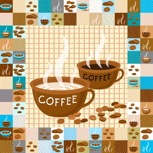 Seamless pattern of coffee