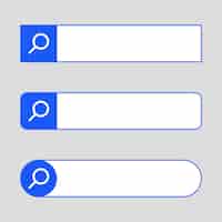 Free vector search bars set