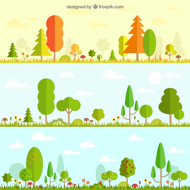 Free vector seasonal nature