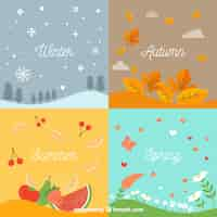 Free vector seasonal related backgrounds