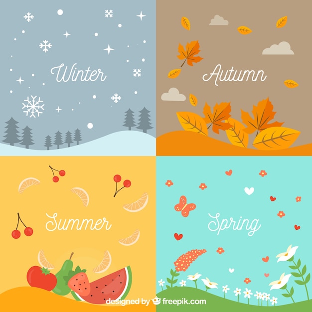 Free Vector seasonal related backgrounds