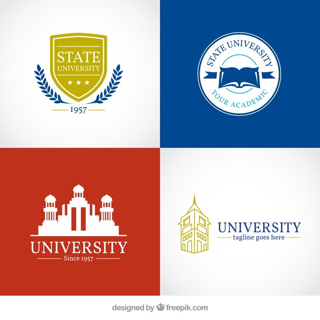 Selection of university logos