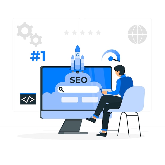 Free vector seo concept illustration