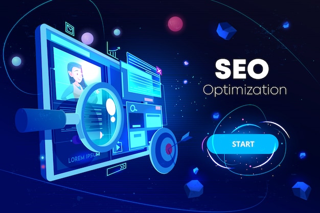 Free vector seo optimization banner