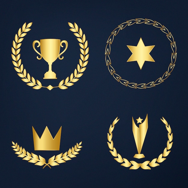 Set of awards and badges vector