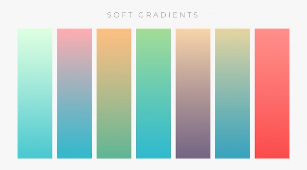 Free Vector set of bright colroful gradients set