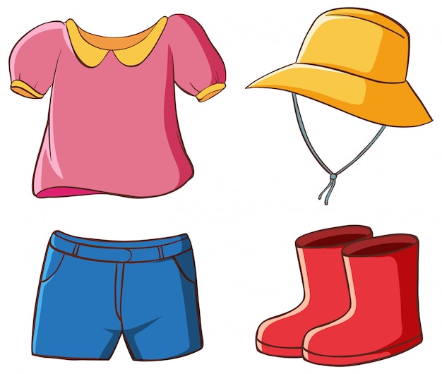 Free Vector  set of clothes