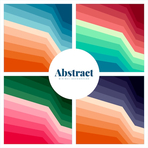 Free Vector set of colorful abstract print backgrounds